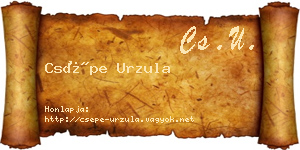Csépe Urzula névjegykártya